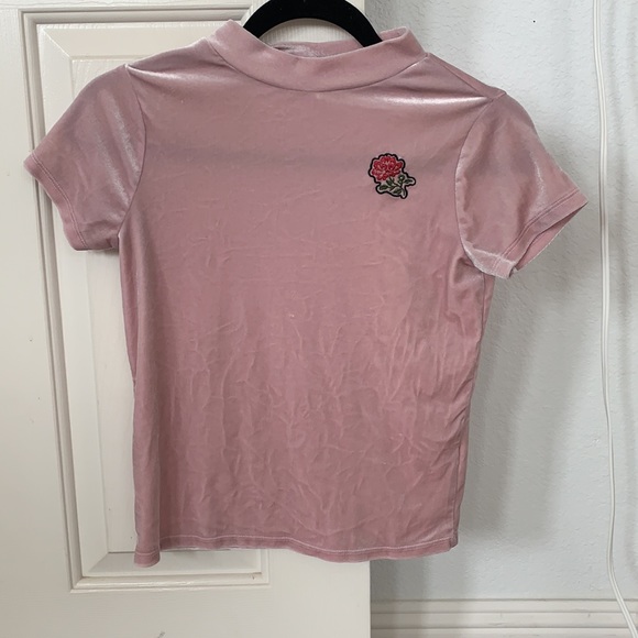 Girls 13/14 Pink Rose Top - Picture 1 of 5
